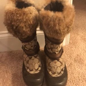 Authentic Coach Fur Winter Boots